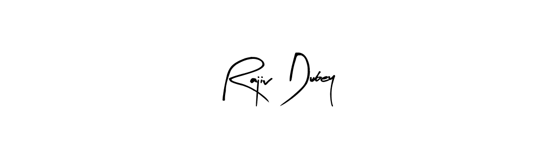 How to make Rajiv Dubey name signature. Use Arty Signature style for creating short signs online. This is the latest handwritten sign. Rajiv Dubey signature style 8 images and pictures png