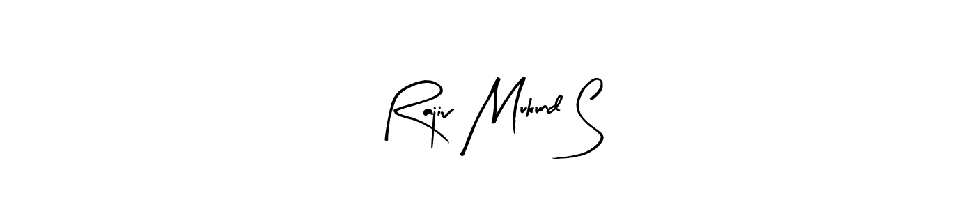 Also we have Rajiv Mukund S name is the best signature style. Create professional handwritten signature collection using Arty Signature autograph style. Rajiv Mukund S signature style 8 images and pictures png