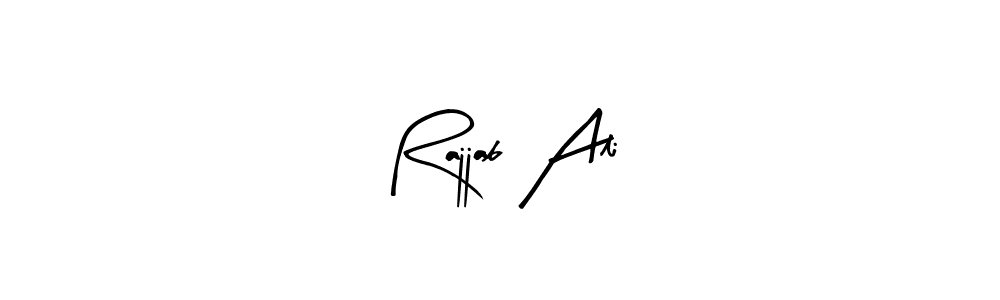 Rajjab Ali stylish signature style. Best Handwritten Sign (Arty Signature) for my name. Handwritten Signature Collection Ideas for my name Rajjab Ali. Rajjab Ali signature style 8 images and pictures png