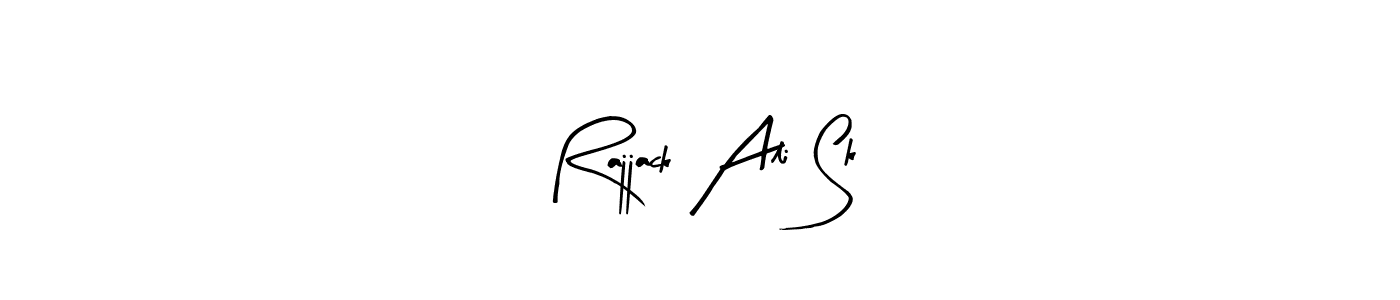 Create a beautiful signature design for name Rajjack Ali Sk. With this signature (Arty Signature) fonts, you can make a handwritten signature for free. Rajjack Ali Sk signature style 8 images and pictures png