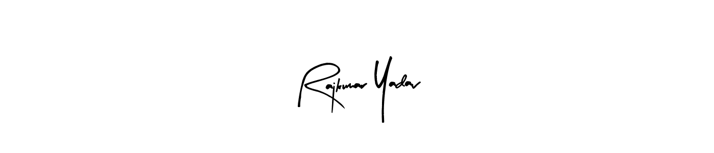 Arty Signature is a professional signature style that is perfect for those who want to add a touch of class to their signature. It is also a great choice for those who want to make their signature more unique. Get Rajkumar Yadav name to fancy signature for free. Rajkumar Yadav signature style 8 images and pictures png