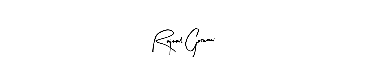 Make a beautiful signature design for name Rajmal Goswami. With this signature (Arty Signature) style, you can create a handwritten signature for free. Rajmal Goswami signature style 8 images and pictures png