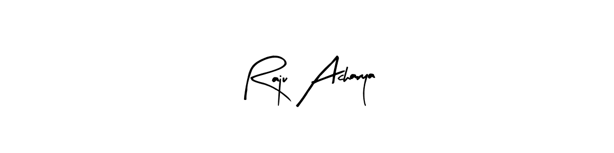 How to make Raju Acharya name signature. Use Arty Signature style for creating short signs online. This is the latest handwritten sign. Raju Acharya signature style 8 images and pictures png