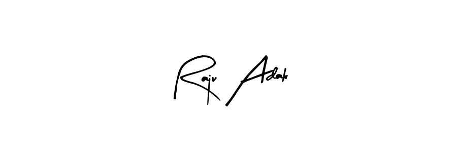 Also You can easily find your signature by using the search form. We will create Raju Adak name handwritten signature images for you free of cost using Arty Signature sign style. Raju Adak signature style 8 images and pictures png