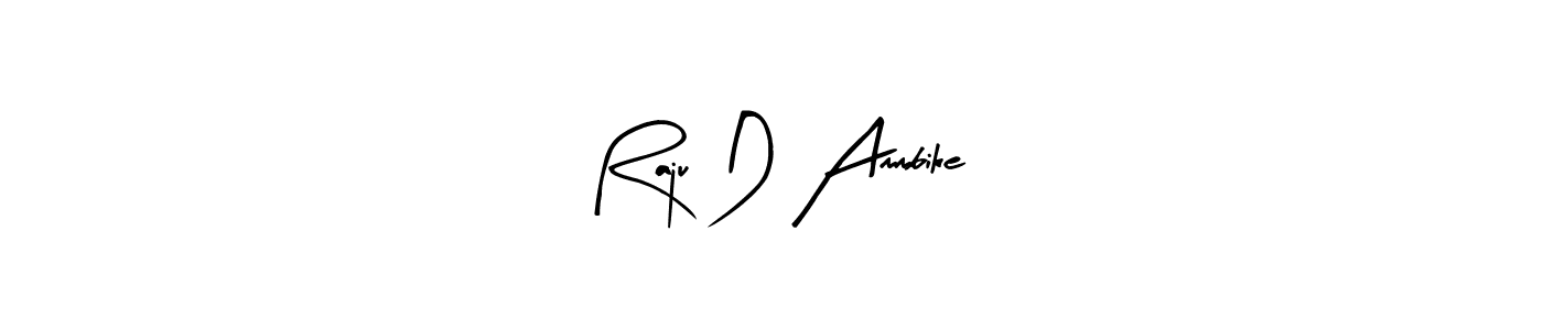 Similarly Arty Signature is the best handwritten signature design. Signature creator online .You can use it as an online autograph creator for name Raju D Ammbike. Raju D Ammbike signature style 8 images and pictures png