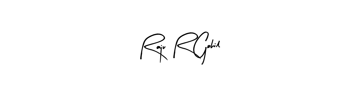 How to make Raju R Gohil signature? Arty Signature is a professional autograph style. Create handwritten signature for Raju R Gohil name. Raju R Gohil signature style 8 images and pictures png