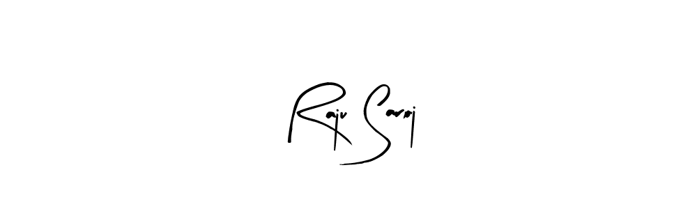 Arty Signature is a professional signature style that is perfect for those who want to add a touch of class to their signature. It is also a great choice for those who want to make their signature more unique. Get Raju Saroj name to fancy signature for free. Raju Saroj signature style 8 images and pictures png