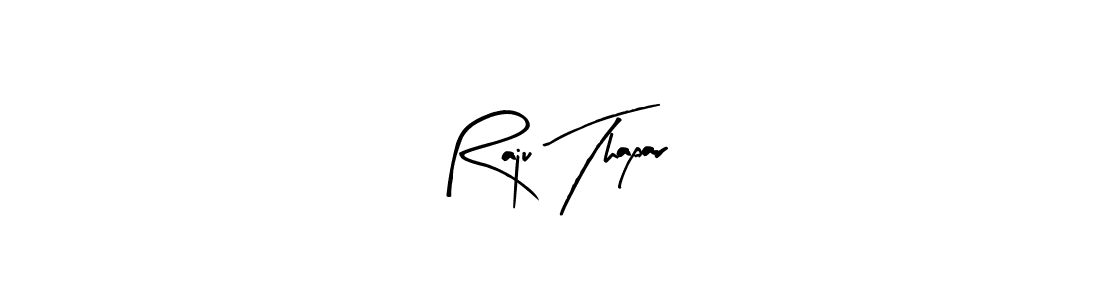 How to make Raju Thapar name signature. Use Arty Signature style for creating short signs online. This is the latest handwritten sign. Raju Thapar signature style 8 images and pictures png