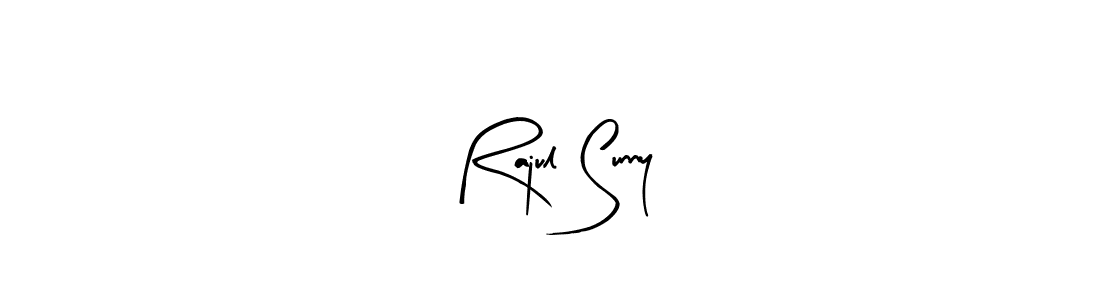 Use a signature maker to create a handwritten signature online. With this signature software, you can design (Arty Signature) your own signature for name Rajul Sunny. Rajul Sunny signature style 8 images and pictures png