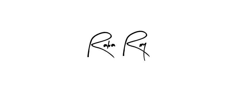 Arty Signature is a professional signature style that is perfect for those who want to add a touch of class to their signature. It is also a great choice for those who want to make their signature more unique. Get Raka Roy name to fancy signature for free. Raka Roy signature style 8 images and pictures png