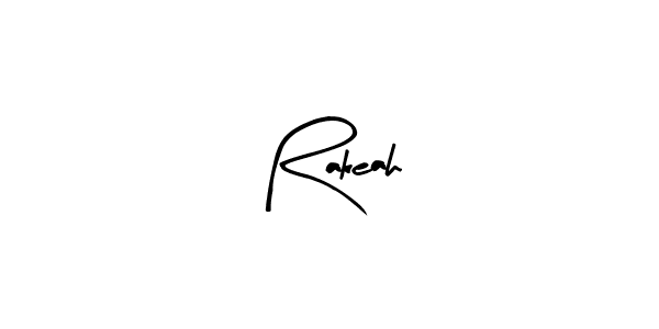 The best way (Arty Signature) to make a short signature is to pick only two or three words in your name. The name Rakeah include a total of six letters. For converting this name. Rakeah signature style 8 images and pictures png