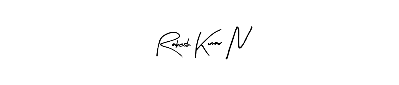 Similarly Arty Signature is the best handwritten signature design. Signature creator online .You can use it as an online autograph creator for name Rakesh Kumar N. Rakesh Kumar N signature style 8 images and pictures png