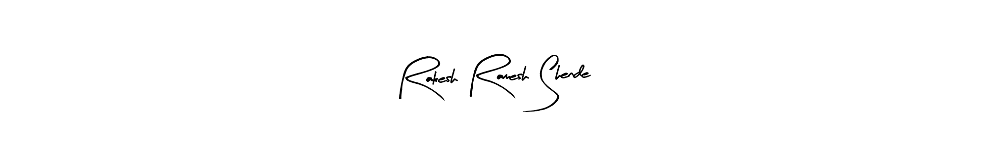 How to make Rakesh Ramesh Shende name signature. Use Arty Signature style for creating short signs online. This is the latest handwritten sign. Rakesh Ramesh Shende signature style 8 images and pictures png