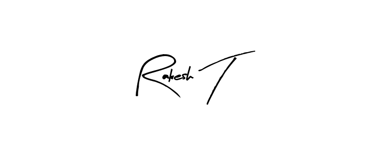 Rakesh T stylish signature style. Best Handwritten Sign (Arty Signature) for my name. Handwritten Signature Collection Ideas for my name Rakesh T. Rakesh T signature style 8 images and pictures png