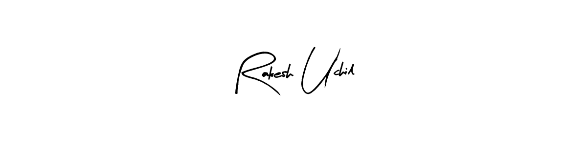 Similarly Arty Signature is the best handwritten signature design. Signature creator online .You can use it as an online autograph creator for name Rakesh Uchil. Rakesh Uchil signature style 8 images and pictures png