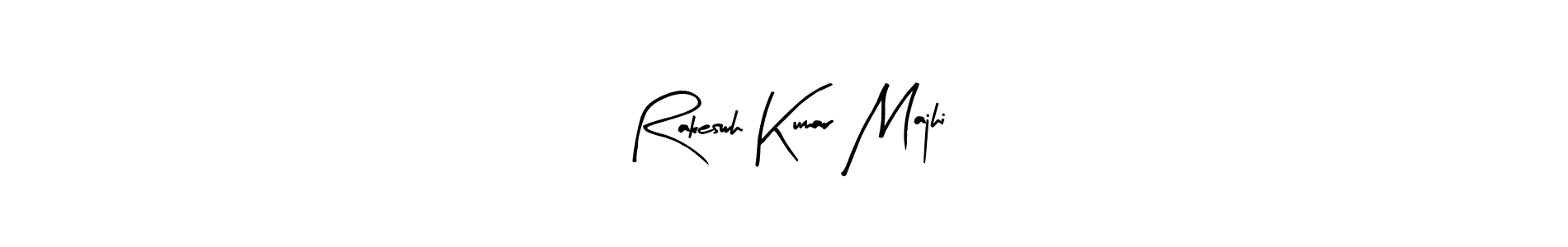 Arty Signature is a professional signature style that is perfect for those who want to add a touch of class to their signature. It is also a great choice for those who want to make their signature more unique. Get Rakeswh Kumar Majhi name to fancy signature for free. Rakeswh Kumar Majhi signature style 8 images and pictures png