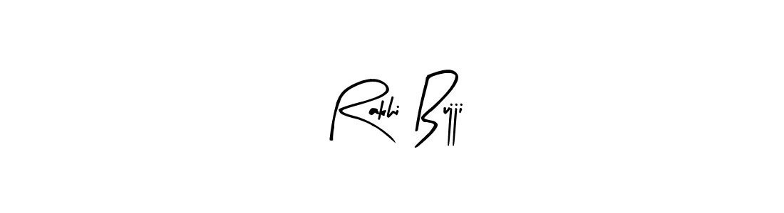 Similarly Arty Signature is the best handwritten signature design. Signature creator online .You can use it as an online autograph creator for name Rakhi Bujji. Rakhi Bujji signature style 8 images and pictures png