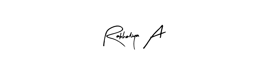 You can use this online signature creator to create a handwritten signature for the name Rakholiya A. This is the best online autograph maker. Rakholiya A signature style 8 images and pictures png