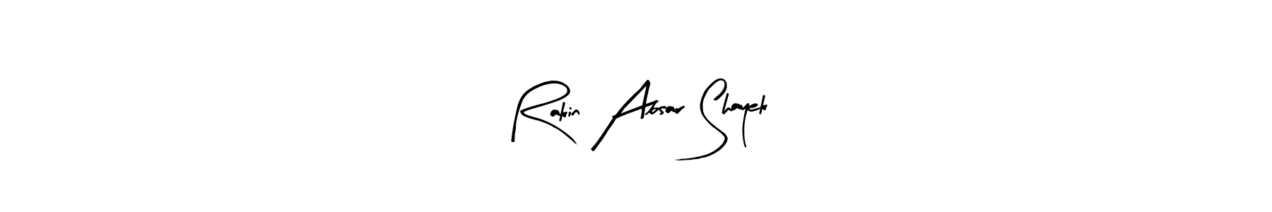 This is the best signature style for the Rakin Absar Shayek name. Also you like these signature font (Arty Signature). Mix name signature. Rakin Absar Shayek signature style 8 images and pictures png