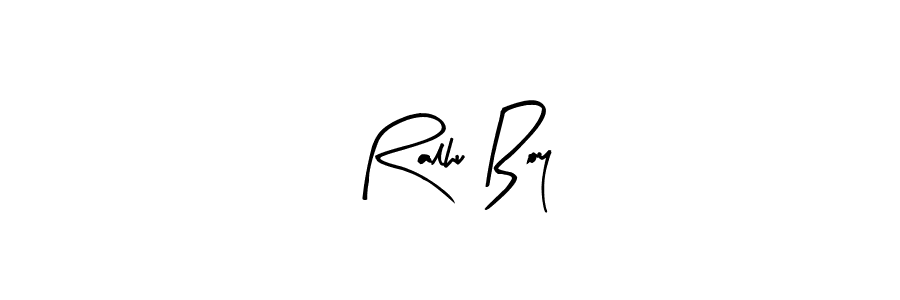 The best way (Arty Signature) to make a short signature is to pick only two or three words in your name. The name Ralhu Boy include a total of six letters. For converting this name. Ralhu Boy signature style 8 images and pictures png