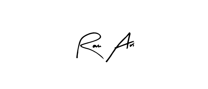 How to make Ram Ari name signature. Use Arty Signature style for creating short signs online. This is the latest handwritten sign. Ram Ari signature style 8 images and pictures png