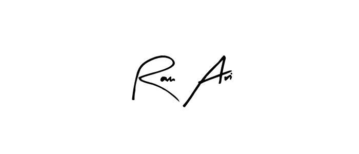 How to make Ram Ari name signature. Use Arty Signature style for creating short signs online. This is the latest handwritten sign. Ram Ari signature style 8 images and pictures png