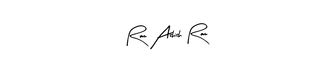 How to make Ram Ashish Ram name signature. Use Arty Signature style for creating short signs online. This is the latest handwritten sign. Ram Ashish Ram signature style 8 images and pictures png