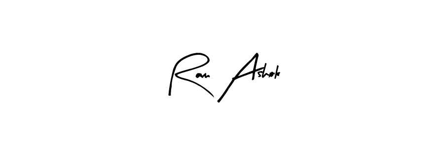 Ram Ashok stylish signature style. Best Handwritten Sign (Arty Signature) for my name. Handwritten Signature Collection Ideas for my name Ram Ashok. Ram Ashok signature style 8 images and pictures png