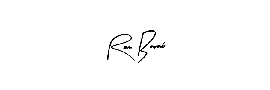 How to make Ram Barab name signature. Use Arty Signature style for creating short signs online. This is the latest handwritten sign. Ram Barab signature style 8 images and pictures png