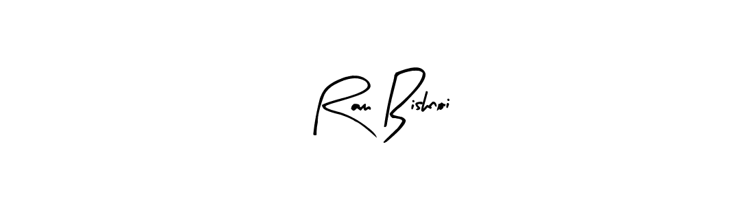How to make Ram Bishnoi name signature. Use Arty Signature style for creating short signs online. This is the latest handwritten sign. Ram Bishnoi signature style 8 images and pictures png