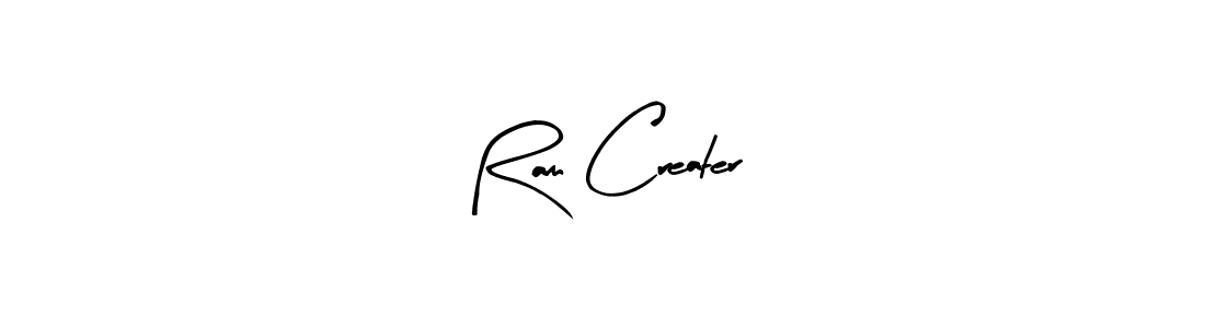 Arty Signature is a professional signature style that is perfect for those who want to add a touch of class to their signature. It is also a great choice for those who want to make their signature more unique. Get Ram Creater name to fancy signature for free. Ram Creater signature style 8 images and pictures png