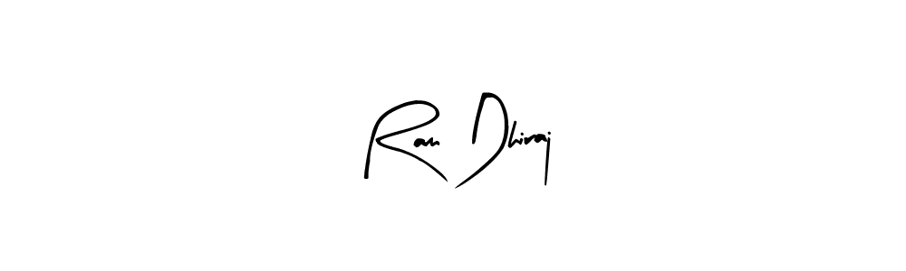 You can use this online signature creator to create a handwritten signature for the name Ram Dhiraj. This is the best online autograph maker. Ram Dhiraj signature style 8 images and pictures png