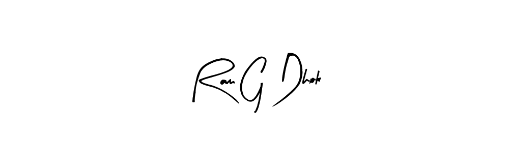 Also You can easily find your signature by using the search form. We will create Ram G Dhok name handwritten signature images for you free of cost using Arty Signature sign style. Ram G Dhok signature style 8 images and pictures png