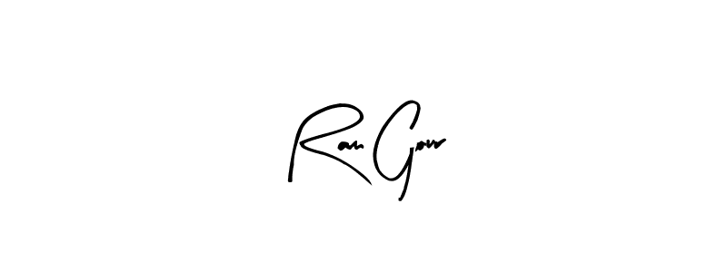 Similarly Arty Signature is the best handwritten signature design. Signature creator online .You can use it as an online autograph creator for name Ram Gour. Ram Gour signature style 8 images and pictures png