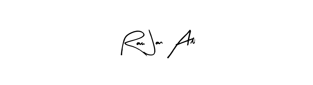 Similarly Arty Signature is the best handwritten signature design. Signature creator online .You can use it as an online autograph creator for name Ram Jan Ali. Ram Jan Ali signature style 8 images and pictures png
