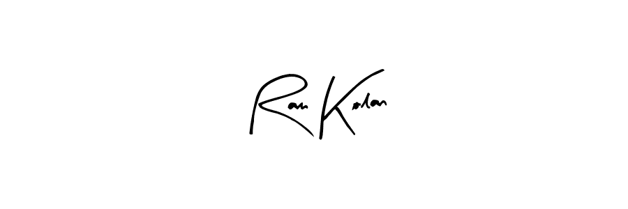 Make a beautiful signature design for name Ram Kolan. With this signature (Arty Signature) style, you can create a handwritten signature for free. Ram Kolan signature style 8 images and pictures png