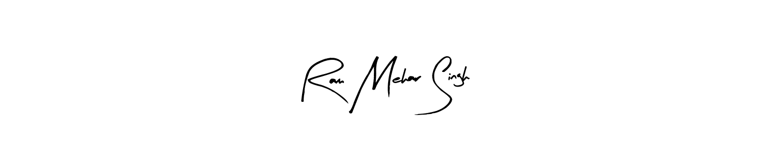 Similarly Arty Signature is the best handwritten signature design. Signature creator online .You can use it as an online autograph creator for name Ram Mehar Singh. Ram Mehar Singh signature style 8 images and pictures png