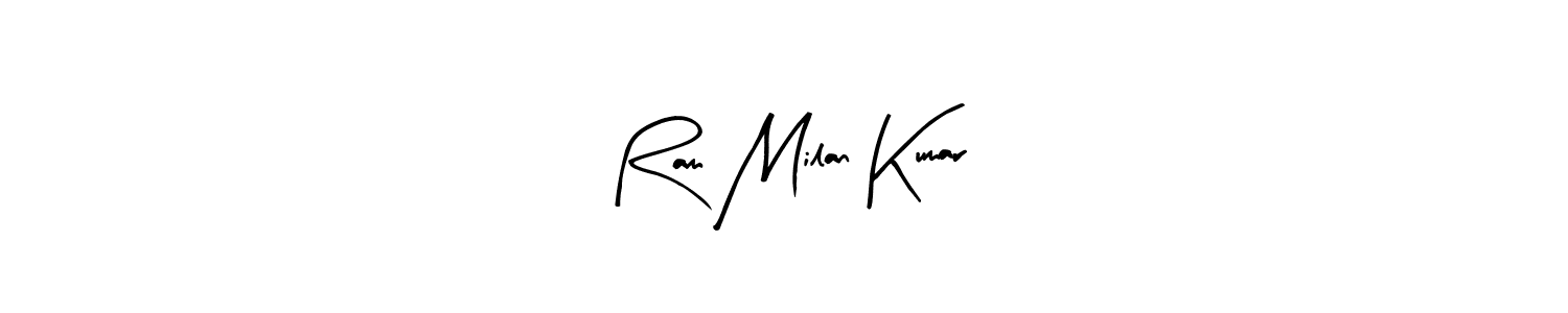 You can use this online signature creator to create a handwritten signature for the name Ram Milan Kumar. This is the best online autograph maker. Ram Milan Kumar signature style 8 images and pictures png