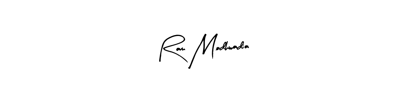 Make a beautiful signature design for name Ram Modhwadia. With this signature (Arty Signature) style, you can create a handwritten signature for free. Ram Modhwadia signature style 8 images and pictures png