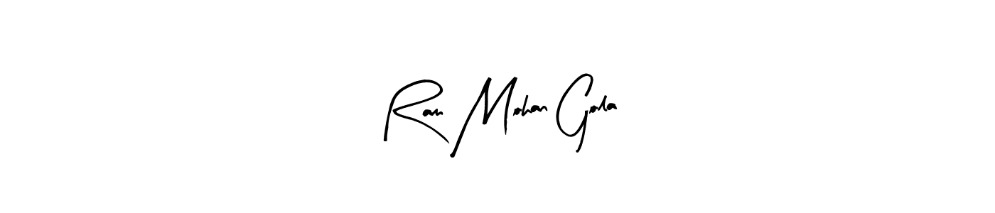 Similarly Arty Signature is the best handwritten signature design. Signature creator online .You can use it as an online autograph creator for name Ram Mohan Gola. Ram Mohan Gola signature style 8 images and pictures png