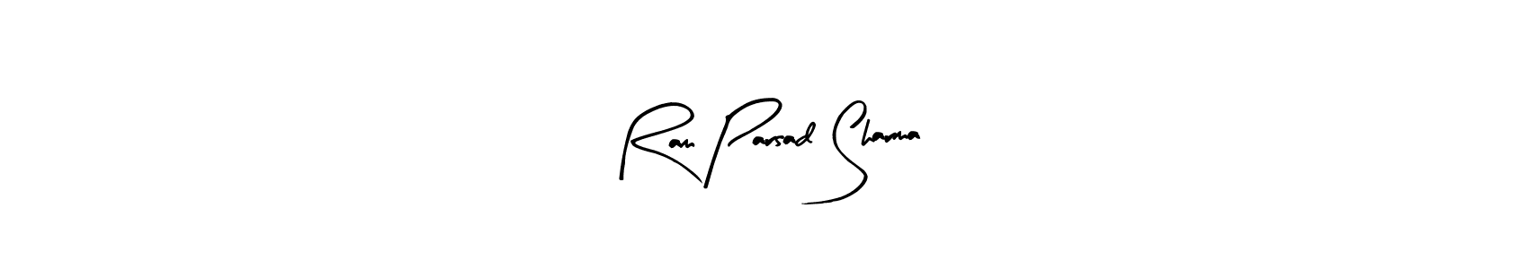 Arty Signature is a professional signature style that is perfect for those who want to add a touch of class to their signature. It is also a great choice for those who want to make their signature more unique. Get Ram Parsad Sharma name to fancy signature for free. Ram Parsad Sharma signature style 8 images and pictures png