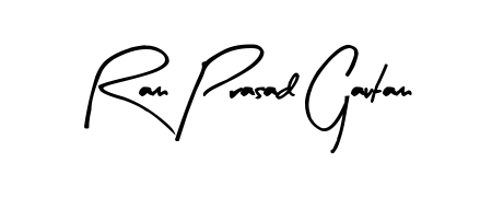 Transform the name Ram Prasad Gautam into a signature masterpiece using Arty Signature font. Ideal for photographers, artists, and creators looking for watermarks. Ram Prasad Gautam signature style 8 images and pictures png