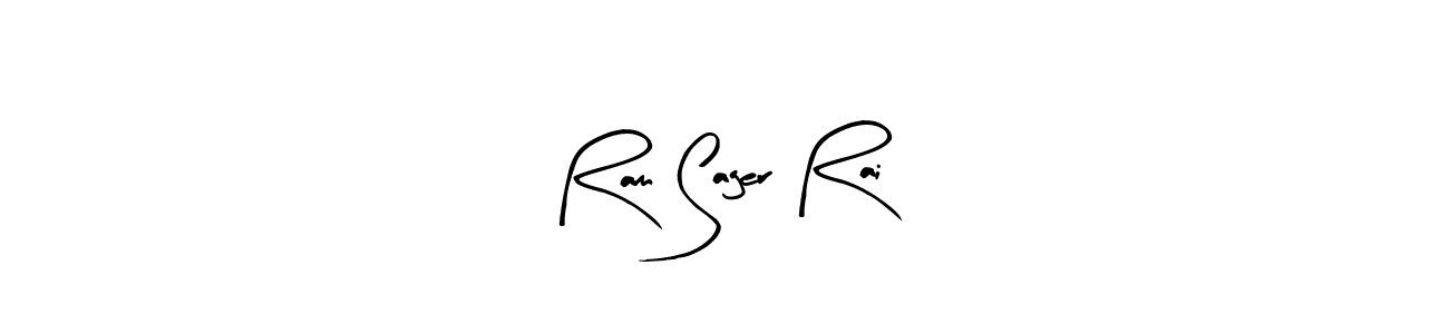 You can use this online signature creator to create a handwritten signature for the name Ram Sager Rai. This is the best online autograph maker. Ram Sager Rai signature style 8 images and pictures png