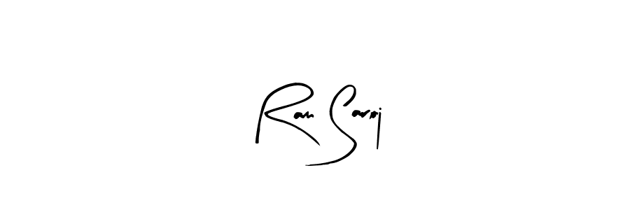 You should practise on your own different ways (Arty Signature) to write your name (Ram Saroj) in signature. don't let someone else do it for you. Ram Saroj signature style 8 images and pictures png