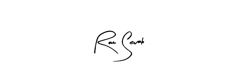 Arty Signature is a professional signature style that is perfect for those who want to add a touch of class to their signature. It is also a great choice for those who want to make their signature more unique. Get Ram Sevak name to fancy signature for free. Ram Sevak signature style 8 images and pictures png