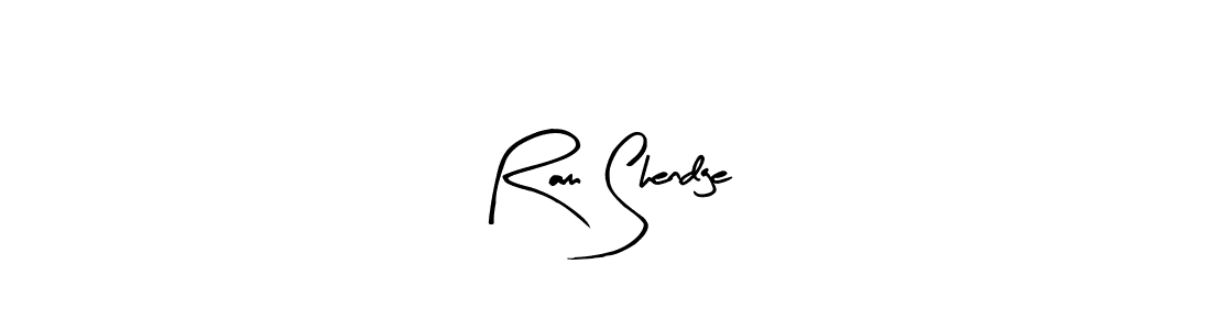 Arty Signature is a professional signature style that is perfect for those who want to add a touch of class to their signature. It is also a great choice for those who want to make their signature more unique. Get Ram Shendge name to fancy signature for free. Ram Shendge signature style 8 images and pictures png