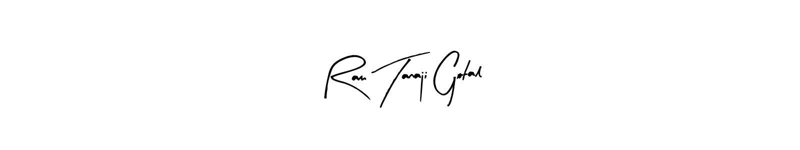 The best way (Arty Signature) to make a short signature is to pick only two or three words in your name. The name Ram Tanaji Gotal include a total of six letters. For converting this name. Ram Tanaji Gotal signature style 8 images and pictures png