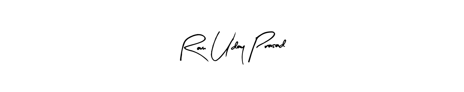 Make a beautiful signature design for name Ram Uday Prasad. With this signature (Arty Signature) style, you can create a handwritten signature for free. Ram Uday Prasad signature style 8 images and pictures png