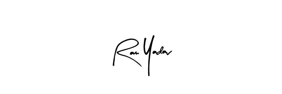 if you are searching for the best signature style for your name Ram Yadav. so please give up your signature search. here we have designed multiple signature styles  using Arty Signature. Ram Yadav signature style 8 images and pictures png