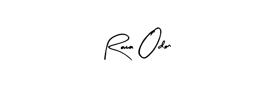 Use a signature maker to create a handwritten signature online. With this signature software, you can design (Arty Signature) your own signature for name Rama Odon. Rama Odon signature style 8 images and pictures png